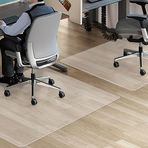 Chair Mat for Tile & Hardwood Floors Durable Plastic Office Floor Protector 1mm Thick Suitable for Home & Office (60x100cm to 190x240cm)