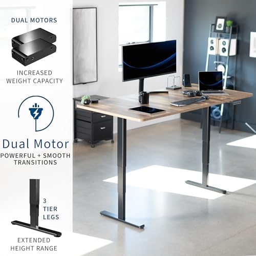 VIVO Reclaimed Wood 71 x 36 in Standing Desk, DESK-KIT-2B7P-36