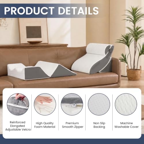 WSOFRALC 5PCS Orthopedic Wedge Pillow Set for After Surgery