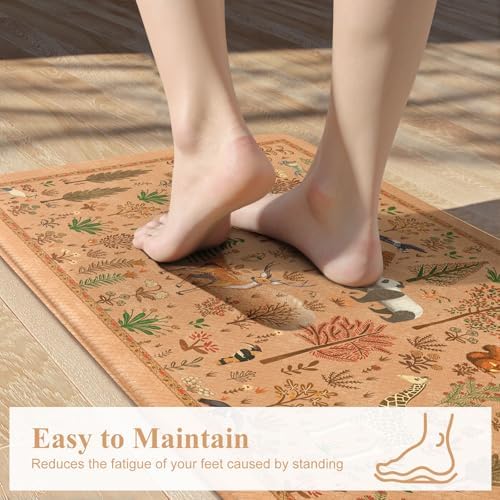 KIMODE Kitchen Floor Mats for Floor Cushioned Anti Fatigue,Rugs Sets of 2