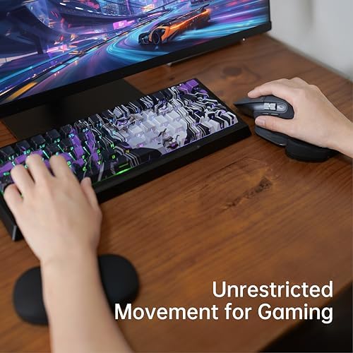 Height-Adjustable Mouse Wrist Rest, Magnetic Palm & Wrist Gliding Support