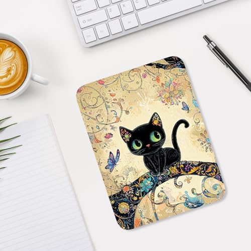 Small Mouse Pad, Mini Mouse Pad 6 x 8 Inch, Thick Rubber Waterproof Mouse Mat, Cute Mousepad for Women Men Wireless Mouse Laptops Home Office, Cat on Branch