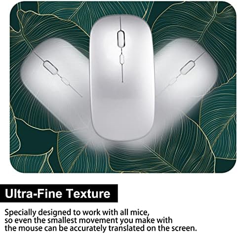 Audimi Small Mouse Pad 6 x 8 Inch, Mini Mouse Pad Thick for Laptop Wireless Mouse Home Office Travel, Portable & Washable (Tropical Leaves)