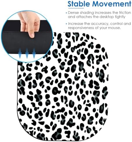 Small Mouse Pad，Mini Mouse Pad 6 x 7 Inch，for Laptop Keyboard Tray Wireless Mouse Home Office Travel，with Non-Slip Rubber Base, Waterproof Mouse Mat，Leopard Print