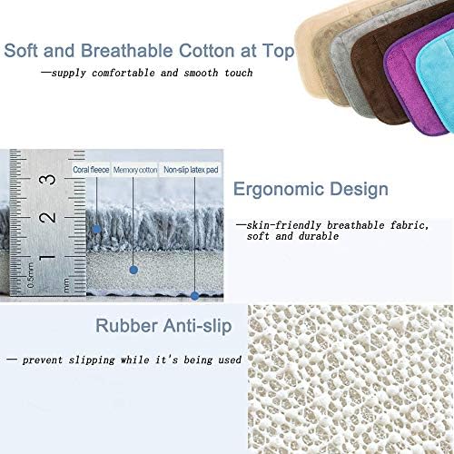 AUHOKY 2 Sets Ergonomic Computer Wrist Pad, Long & Short Size Combination Keyboard Wrist Rest Elbow Support Mat for Office Desktop Working Gaming - Memory Foam Relieve Elbow Pain (Purple)