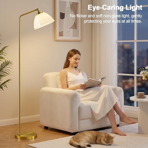 GyroVu Floor Lamps for Living Room, 63" Modern Tall Standing Lamp, 3CCT