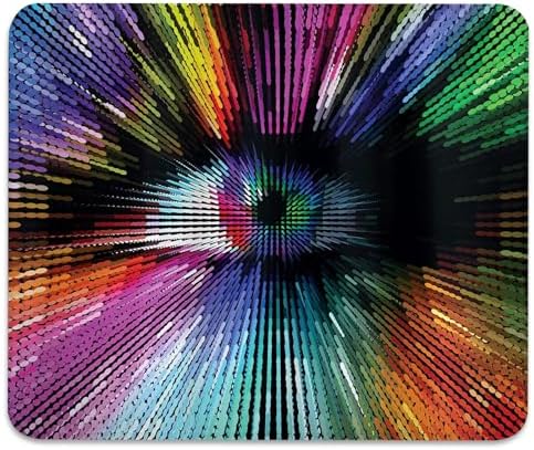 Abstract Colored Eye Shape Mouse Pad, Optical Illusion Effect Desk Mat