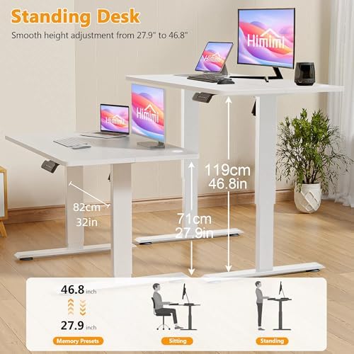 Hmimi 48'' ×24'' Height Adjustable Electric Standing Desk