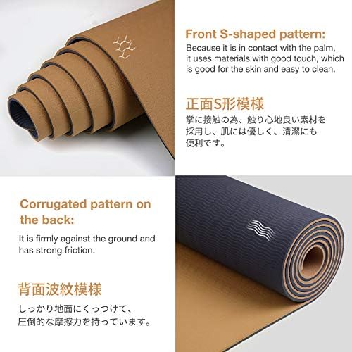 Gruper Yoga Mat Non Slip, Eco Friendly Exercise Mat with Carrying Strap