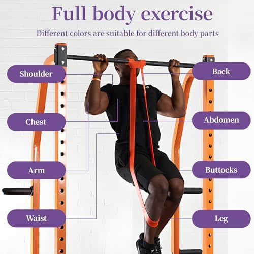 Resistance Exercise Bands Set Pull Up Assist Workout Fitness