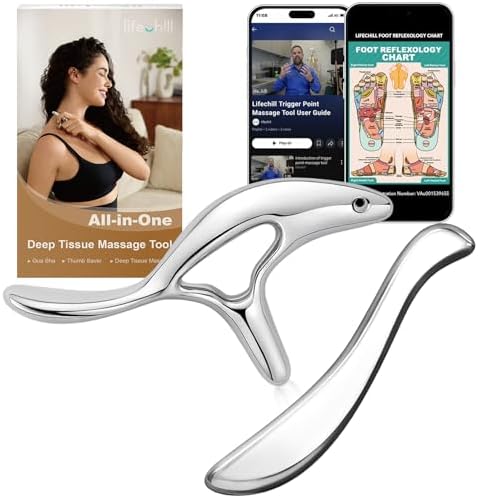 lifechill 304 Stainless Steel Gua Sha & Metal Trigger Point Massage Tool