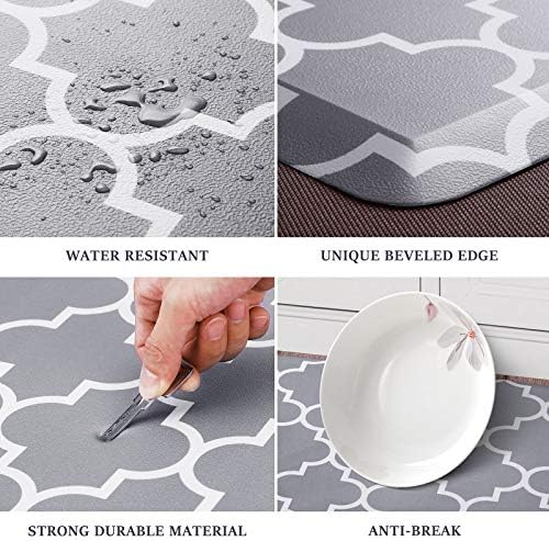 WISELIFE Kitchen Mats and Rugs Cushioned Anti-Fatigue, 17.3"x 39", Grey