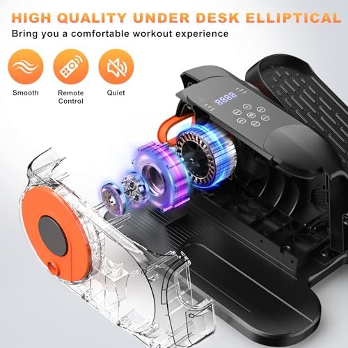 Low Impact Mini Under Desk Elliptical Quiet Electric Leg Exerciser