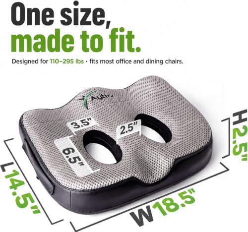 Aylio Socket Seat Cushion – Twin Cutout Sit Bone & Tailbone Pressure Relief