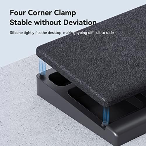 Hagibis Keyboard Wrist Rest Pad Support with Desktop Partition Storage Case, Ergonomic Soft Memory Foam, Anti-Slip Rubber Base for Computer Keyboard, Laptop, Office, Home (Black)