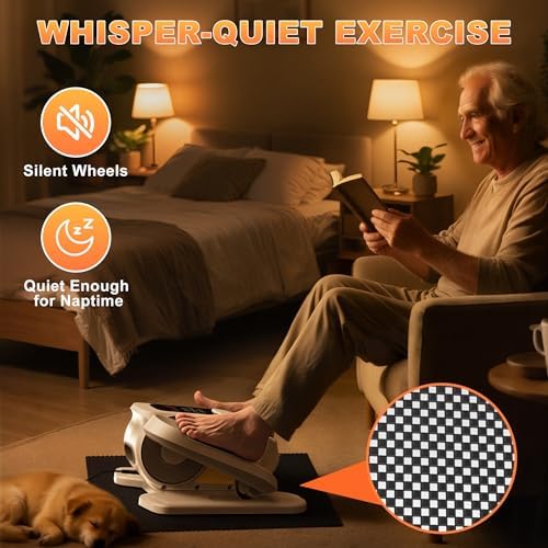 Low Impact Mini Under Desk Elliptical Quiet Electric Leg Exerciser