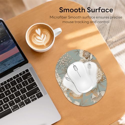 Oval Mouse Pad 6x8in Non-Slip for Laptop,Bird