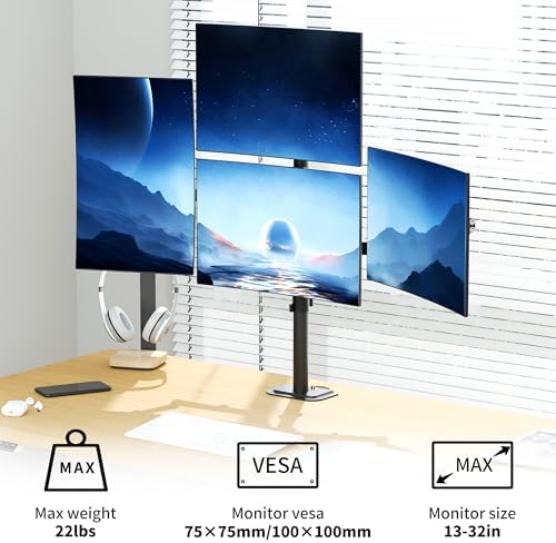 Pholiten Quad Monitor Mount for 13-32 Inch Screens
