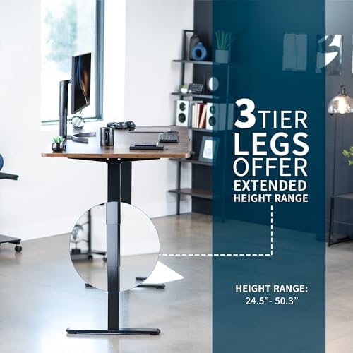 VIVO Rustic Vintage Brown 71 x 36 in Standing Desk, DESK-KIT-2B7N-36