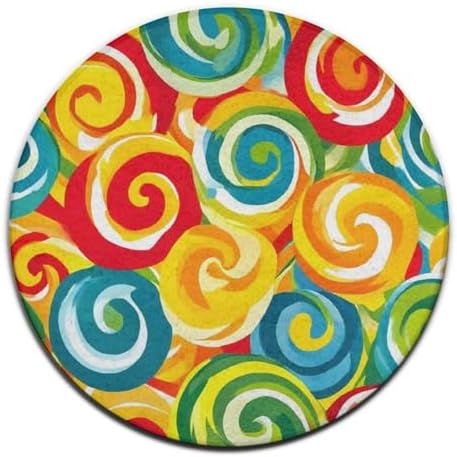 Circular Rugs Large Modern Round Area Rug Fashion Decor Mat for Home Office Colorful Candy
