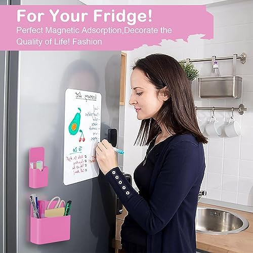 KITANIS Magnetic Pen Holder,2 Pack Magnetic Dry Erase Marker Holder with Generous Compartments,Strong Magnet Storage Marker Pen Pencil Organizer for Refrigerator,Whiteboard,Locker Accessories