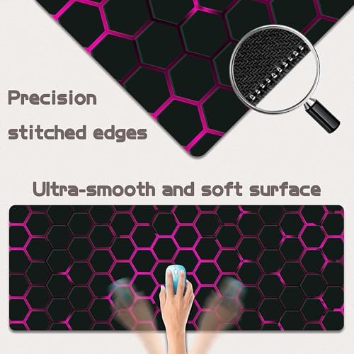 Mouse Pad Gaming - Desk Mat for Keyboard and Mouse - Large Mouse Pads for Desk, Gaming Mousepad with Non-Slip Base, Desks Pad (31.5" X 11.8") for Game, Office and Home