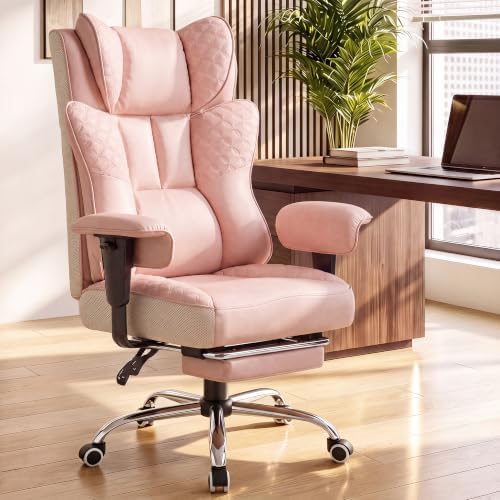 COMHOMA Big and Tall Gaming Chair with Footrest Ergonomic Office Chair