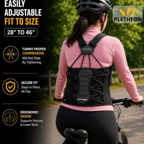Posture Corrector Belt for Men & Women | Ergonomic Upper Back Support Brace | Adjustable Shoulder & Back Straightener | Breathable | Fits 28-46 Inch Tummy