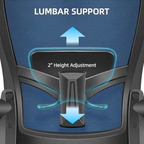 FelixKing Office Chair, Desk Chair with Adjustable Lumbar Support, Ergonomic Computer Chair with High Back and Armrest, Adjustable Height Gaming Chair Home Office Swivel Chair(Navy)