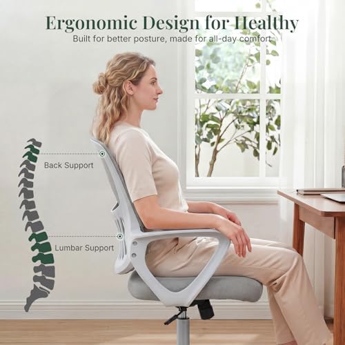 Home Office Desk Chair, Lumbar Support, Mesh Back Computer Chair