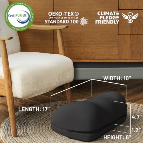 Everlasting Comfort Adjustable Cloud Foot Rest for Under Desk at Work with Pressure Point Nodes - Comfortable Memory Foam Office Foot Stool & Desk Pillow, Gaming & Home Accessories