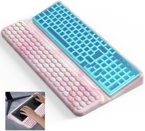 Keyboard Stand for Desktop, Keyboards Wrist Rest, Ergonomic Keyboards Holder for Easy Typing Working, Wrist pad for Keyboards with Comfortable Wrist Rest for Keyboard Pink