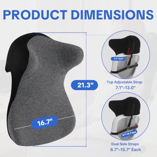 BALAPET Office Chair Headrest Attachment, Memory Foam Neck Support Pillow