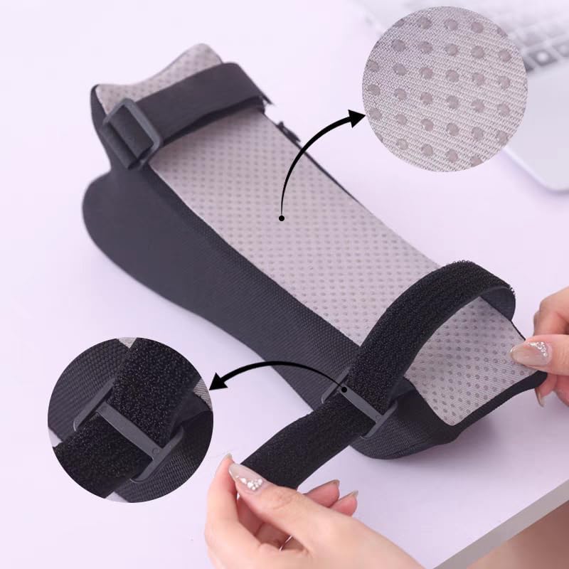 Armrest Cushion for Office Chairs - Soft Elbow Support Pad with Non-Slip Bottom, Fits Most Chairs 2-Piece (Gray)