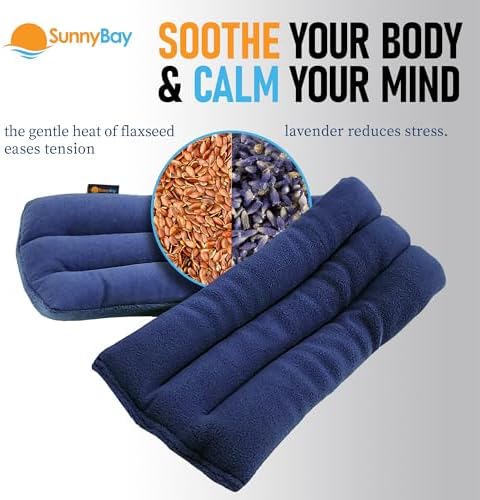 SunnyBay Lavender Heating Pad, Neck and Shoulder Wrap, 26x6 inch, Navy