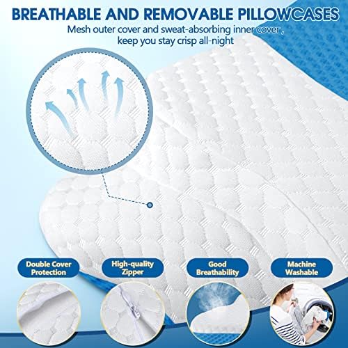 CHxxy Memory Foam Pillows, Cervical Pillow for Neck & Shoulder Pain Relief
