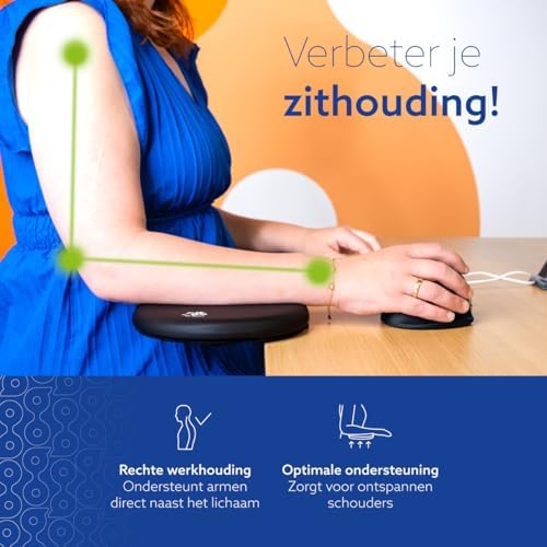 R-Go Arm Rest Split for Desk, Distance Adjustable, Ergonomic Desk Extender Tray in 2 Parts, Elbow & Wrist Support, Soft Sponge Built-in, Easy Typing Pain Relief, Punch-Free Clamp on, Black (2pcs)