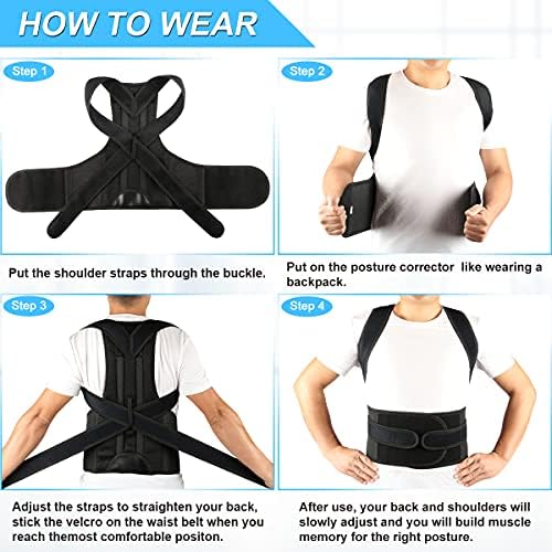 Posture Corrector for Men and Women - Back Brace Full Back Support Straightener for Hunchback - Upper and Lower Lumbar to Relieve,Small(24-29 Inches)