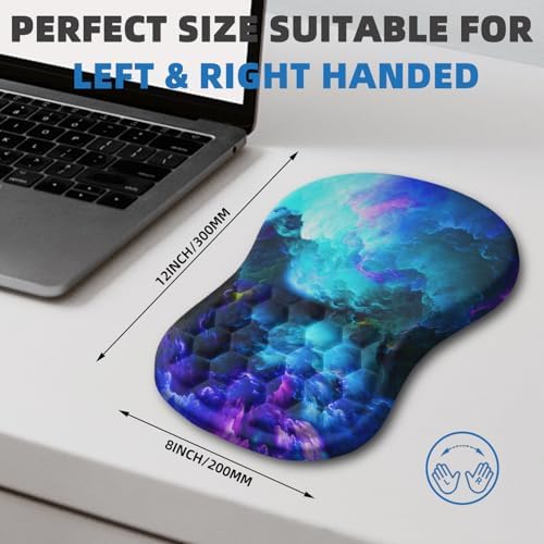 Ergonomic Mouse Pad with Wrist Rest, Memory Foam Wrist Support,Massage Bump