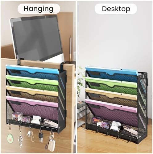 Hanging Wall File Organizer 5-Tier Wall Mount Mail Organizer
