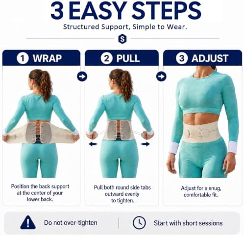 Women's Lumbar Support Belt, back brace with pulley system