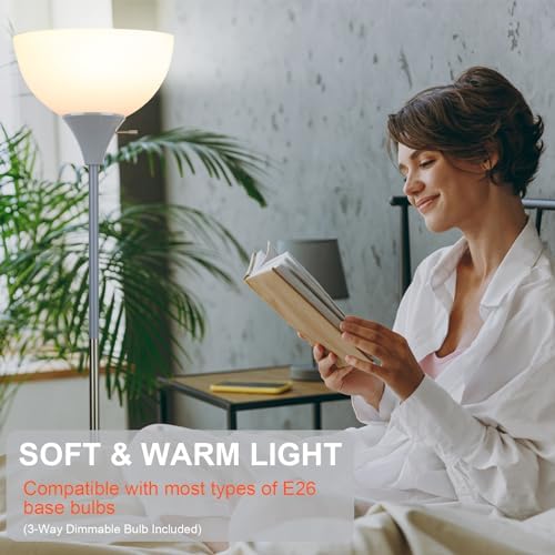 LALISU Floor Lamp, LED Standing Lamp 3 Way Dimmable Brightness Floor Lamp