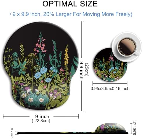 Ergonomic Mouse Pad with Wrist Rest Support,Gel Mouse Pads for Desk