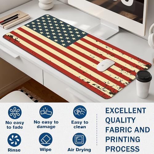 Mouse Pad Gaming - Desk Mat for Keyboard and Mouse - Large Mouse Pad for Desk, Mousepad (35.4" X 15.7") with Non-Slip Base, Desks Pad Mat Office and Home