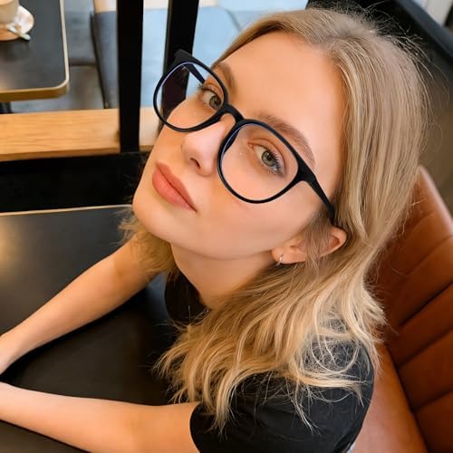 Blue Light Glasses Women Oversized Round Computer Glasses Large Cute Trendy