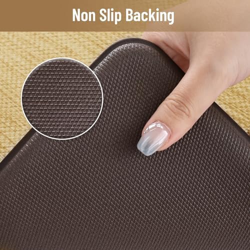 KIMODE Anti Fatigue Kitchen Mats for Floor,Farmhouse Kitchen Rugs Sets of 2