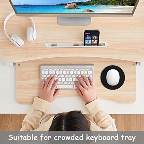 Dapesuom Small Mouse Pad, 6 x 6 Inch Thick Rubber Premium-Textured Non-Slip Portable & Washable Round Mini Mouse Mat for Women Wireless Laptops Keyboard Tray Gaming Work Computer Office Travel, Black