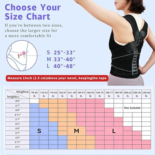 Back Brace Posture Corrector for Women and Men Vertical Alignment System, Lower Back Pain Relief, Back Straighter Instant Posture Corrector - Scoliosis （S）