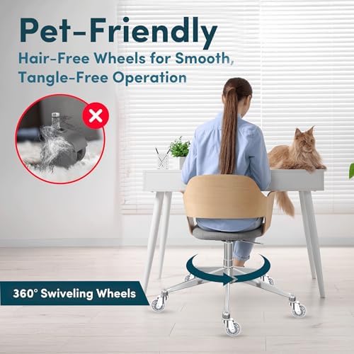 Lifelong Office Chair Wheels Replacement, Heavy Duty, 5-Pack Fits 98%