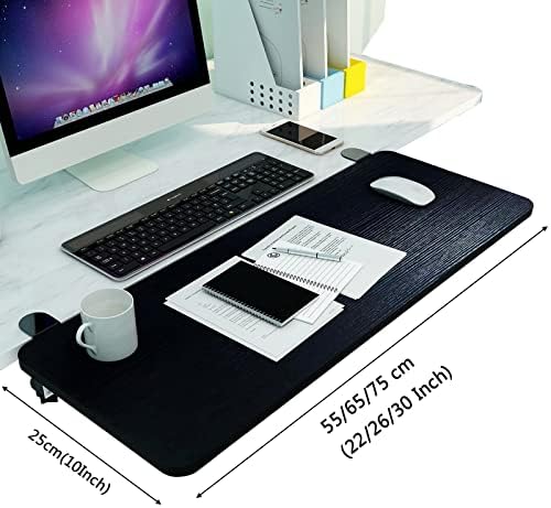 Ergonomic 90° Foldable Desk Extender Armrest Shelf - Clamp-On Keyboard Tray with K-Bracket, Space-Saving Design for Home Office & Gaming, Enhances Comfort & Reduces Fatigue